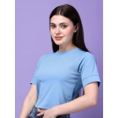 Self Design Round Neck Short Sleeves Cotton Top