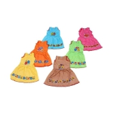 Baby girl cotton printed frock (pack of 6) - None