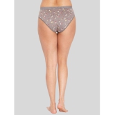 ILRASO - Grey Cotton Printed Women's Bikini ( Pack of 1 ) - None