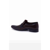 Mens Maroon Leather Formal Slip-ons