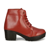 Commander Shoes - Red Womens Ankle Length Boots - None