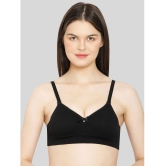 ILRASO - Black Cotton Non Padded Women's T-Shirt Bra ( Pack of 1 ) - None