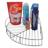 Gehwara Stainless Steel 23x23x5 CM Multipurpose Corner Shelf - (Bathroom Cabinet/Toothbrush Holder/Toothpaste/Brush Stand/Bathroom Accessories/Set/Shelves/Rack/Washroom Accessories)