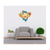 Asmi Collection Cheerful and Dancing Little God Ganesha Wall Sticker ( 65 x 60 cms )