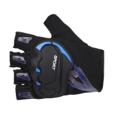 Auto Hub Half Fingers Nylon Riding Gloves ( Pair of 1 ) - Free Size