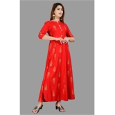 SIPET - Red Rayon Womens Anarkali Kurti ( Pack of 1 ) - None