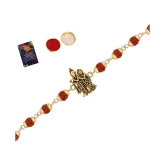 Paola Rakhi Rudraksh Radha Krishna With  Stylish Classic  Look KRISHNA JI     Rakhi With Roli Chawal And  Greeting Card - None