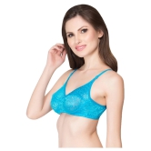 Clovia Pack of 1 Net/Mesh Non Padded Womens T-Shirt Bra ( Blue ) - None