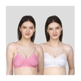 TCG - Pink Cotton Blend Non Padded Womens Push Up Bra ( Pack of 2 ) - None