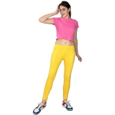 KARARO JEGGINGS - Cotton Blend Skinny Fit Yellow Womens Jeggings ( Pack of 3 ) - None