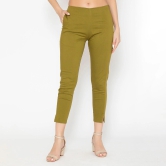 Women's Cotton Formal Trousers - Green FIR Green 4XL