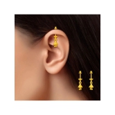 LUV FASHION Gold EarCuff Earrings ( Pack of 2 ) - Gold