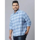 instaFab - Light Blue Cotton Oversized Fit Mens Casual Shirt ( Pack of 1 ) - None