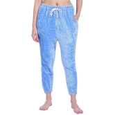 PPTHEFASHIONHUB - Blue Woollen Regular Womens Joggers ( Pack of 1 ) - None