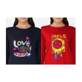 CHOZI - Multi Color Cotton Regular Fit Womens T-Shirt ( Pack of 2 ) - None