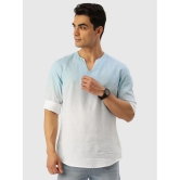 Bene Kleed - Light Blue Cotton Mens Shirt Style Kurta ( Pack of 1 ) - None