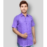 DESHBANDHU DBK Linen Regular Fit Mens Formal Shirt - Purple ( Pack of 1 ) - None