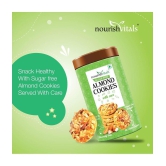 NourishVitals Sugar Free Almond Cookies, No Added Sugar, Heavenly Bites, Source of Protein, Crunchy Delights, Genius Snack, 120g