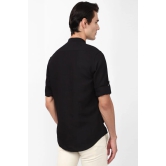 Men Black Slim Fit Solid Full Sleeves Casual Shirt