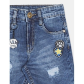 Boys Blue Mid Rise Denim Shorts - None