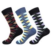 Hush Puppies Men's Multicolored Crew Socks - Pack of 3