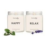 Puremazing - White Jar Candle 8 cm ( Pack of 2 )