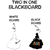 ilearnngrow Princess Black Board I Regular Blackboard Made by MDF Chalkboard for School, Home, Kids Drawing (Sz: 15x18x2) - Multicolor