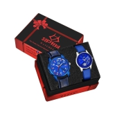 Septem Blue Leather Analog Womens Watch