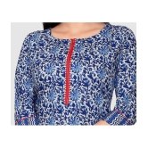 Meher Impex - Blue Cotton Women''s Straight Kurti ( Pack of 1 ) - None