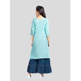 Aarika Sea Green Cotton Girls Kurta and Sharara Set ( Pack of 1 ) - None