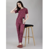 Smarty Pants Wine Cotton Womens Nightwear Nightsuit Sets ( Pack of 1 ) - None