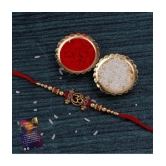 Silver Shine - Red Religious Rakhi ( Pack of 2 ) - None