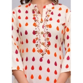 MAUKA Rayon Printed Straight Women''s Kurti - Beige ( Pack of 1 ) - None