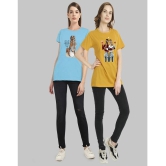 CHOZI - Multi Color Cotton Blend Regular Fit Womens T-Shirt ( Pack of 2 ) - None