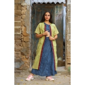 Lavi-Crop Top Stlye Jacket & Skirt(Khadi) - l