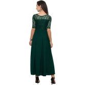 Sheetal associates - Green Crepe Women's Gown ( Pack of 1 ) - None