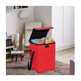 SH NASIMA Laundry Star Printed 45 L - Red Laundry Bag