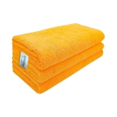 SOFTSPUN Microfiber Cloth - 3 pcs - 40x40 cms - 340 GSM Orange - Thick Lint & Streak-Free Multipurpose Cloths - Automotive Microfibre Towels for Car Bike Cleaning Polishing Washing & Detaili