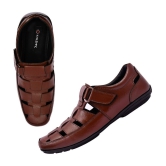 KATENIA Brown Leather Sandals - None