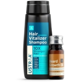 Ustraa Hair Vitalizer Shampoo - 250ml & Beard Growth Oil - 35ml