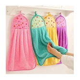 ENTICE Microfibre Solid Hand Towel 351-400 ( Pack of 4 ) - Multicolor - Multicolor