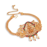 Sukkhi Artistically Pearl Gold Plated Goddess Laxmi Bajuband For Women - Multi Color