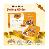 YUM YUM 1kg Dry Fruits Gift Box (Diwali Celebration) (Almonds, Cashews, Pista & Raisin - 250g Each)