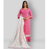 Lee Moda - Pink Straight Rayon Women's Stitched Salwar Suit ( Pack of 1 ) - XXL