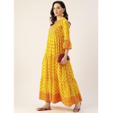 Kbz - Yellow Cotton Women's A-line Dress ( Pack of 1 ) - None