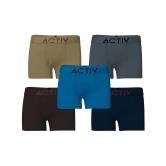 HAP Multicolor Cotton Mens Trunks ( Pack of 5 ) - None