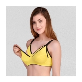 Desiprime - Yellow Cotton Solid Womens Maternity Bra ( Pack of 1 ) - 44B