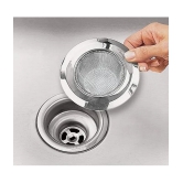 Kitchen Sink Strainer Heavy-Duty Stainless-Steel Drain Basin Basket Filter Stopper Drainer Jali Diameter 11cm