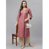 Stylum Rayon Printed Straight Womens Kurti - Wine ( Pack of 1 ) - None