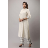 MAUKA Rayon Solid Kurti With Palazzo Womens Stitched Salwar Suit - White ( Pack of 1 ) - None